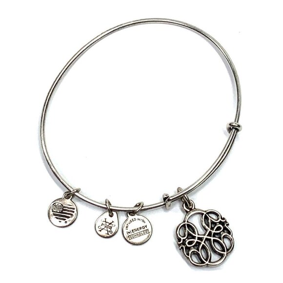 Alex and Ani Path of Life Charm Bracelet Silver Finish - Expands 2"- 3.5" - Picture 1 of 2